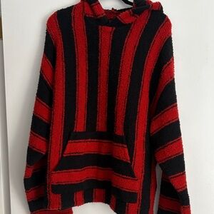 AMIRI Red and Black Striped Women's Sweater